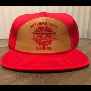 SUPREME Red Supreme Team Champions SnapBack